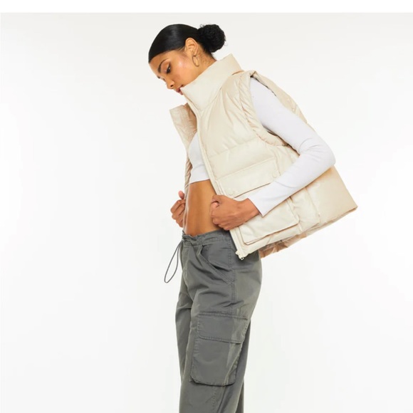 Kancan Frida Faux Leather Puffer Vest - Picture 8 of 15